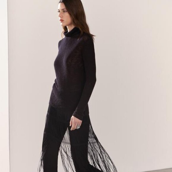 ZARA COTTON RIBBED JERSEY TURTLENECK - Picture 2 of 9